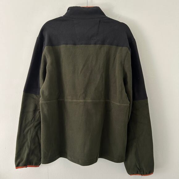 Grays Peak Outdoors Men's Half Zip Fleece Black Evergreen Pullover M Medium New - Picture 6 of 9